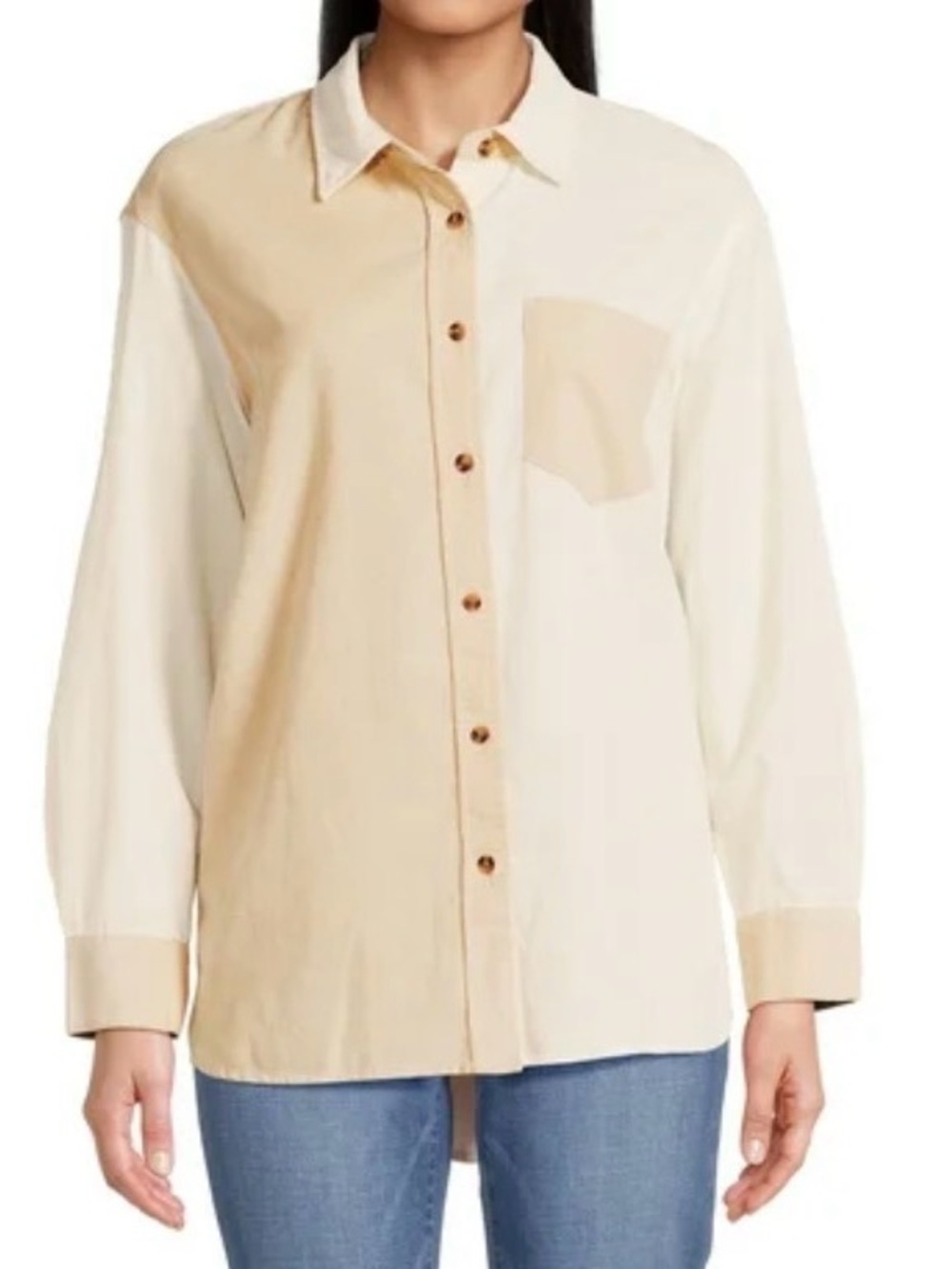 Time and Tru Women's Button Down Shirt Long Sleeves Size M 8-10